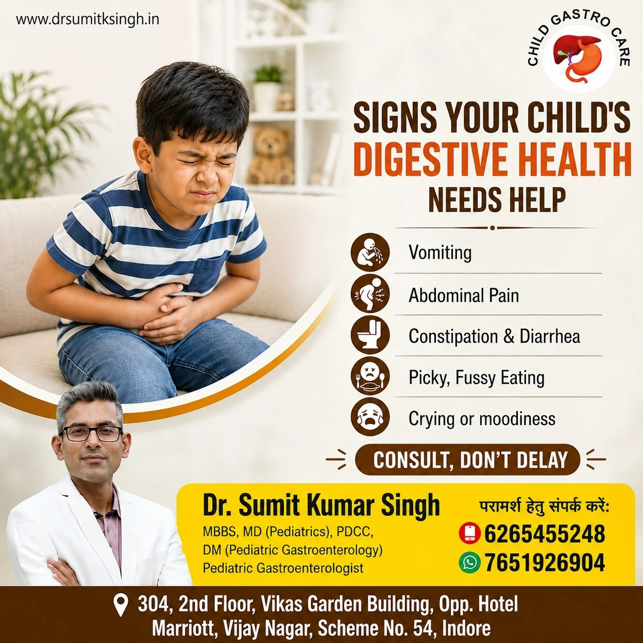 Child Digestive Health Consultation in Indore